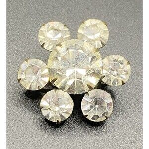 Vintage rhinestone snowflake pin/brooch